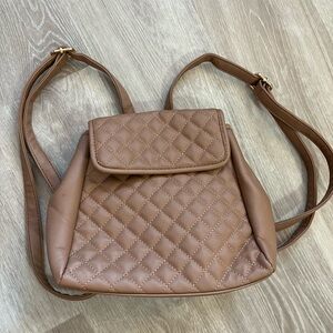 Quilted Tan Backpack